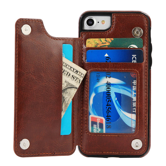 Funda Adhesiva de Cuero con Patrón Crazy Horse para Teléfono Móvil - Image 13