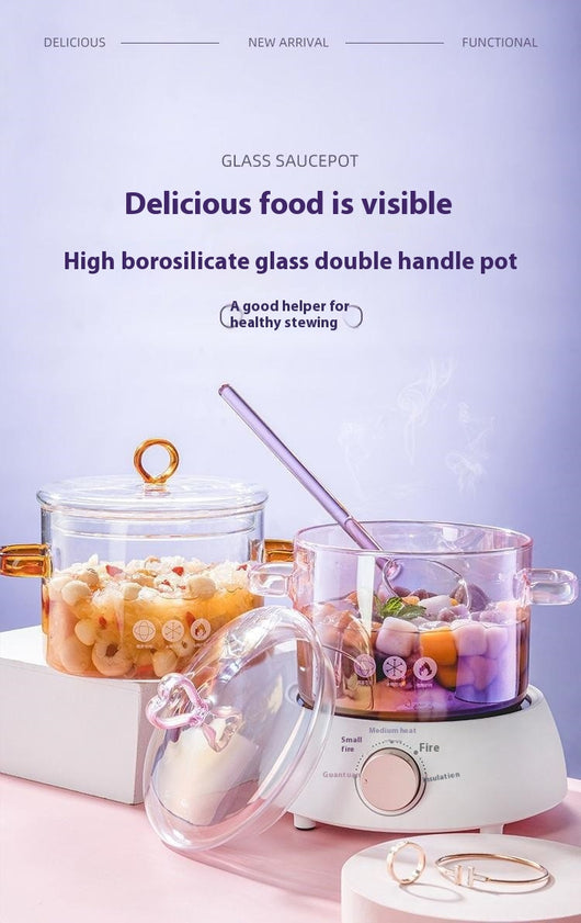 Tetera de Vidrio Borosilicato Doble Asa para Cocina - Image 16