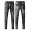 Jeans Retro Americano Hip-hop Color Liso Diseño Urbano