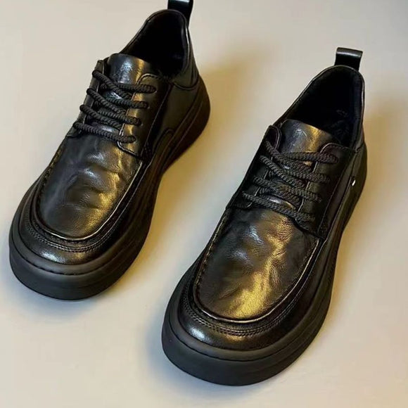 Zapatos de Cuero Ligeros para Hombre con Suela Suave y Cómoda
