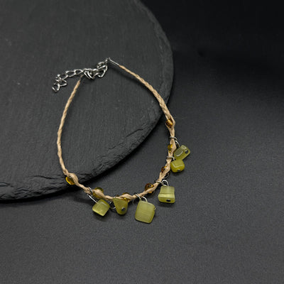 Pulsera Tejida en Rafia con Piedra Natural - Image 20