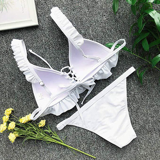 Traje de Baño Elegante con Abertura Lateral y Encaje Cómodo - Image 14