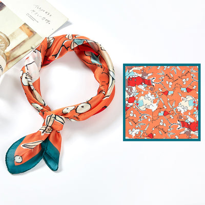Pañuelo de Seda Satinada Estampado - Image 14
