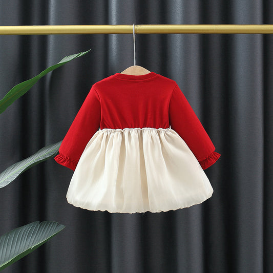 Vestido Infantil Manga Larga Primavera Otoño - Image 2