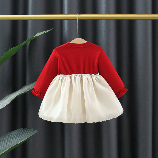 Vestido Infantil Manga Larga Primavera Otoño - Image 2