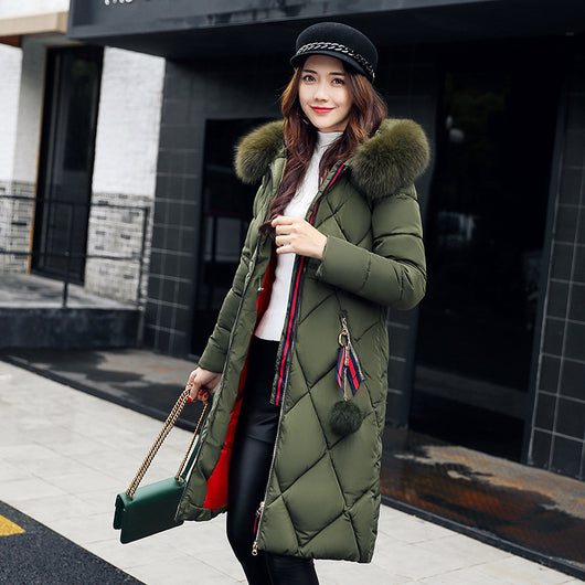 Abrigo Acolchado Largo Estilo Coreano para Mujer - Image 6