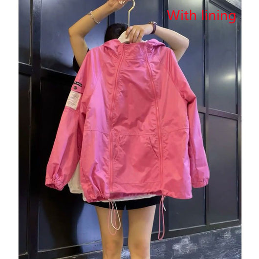 Chaqueta Protección Solar Estilo Japonés Mujer - Cortavientos Casual Ultraligero - Image 2