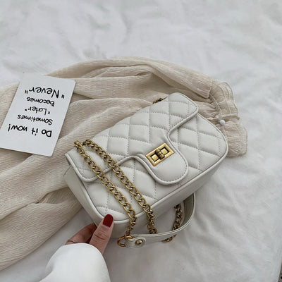 Bolso Bandolera Cuadrado con Cadena de Diamantes - Diseño Versátil - Image 12