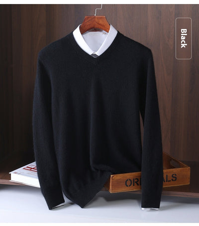 Suéter Escote V Lana Estilo Coreano - Polera Base Versátil - Image 28
