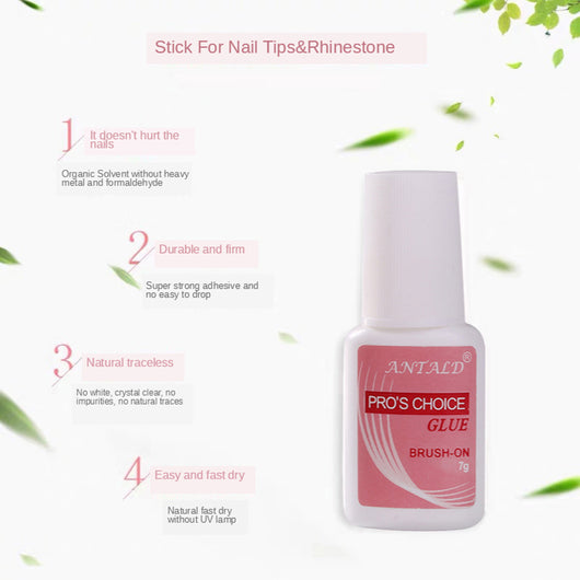 Adhesivo Profesional de Diamante para Uñas - Transparente y Resistente