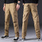Pantalones de Trabajo Hombre Algodón Puro Bolsillos Múltiples Corte Recto