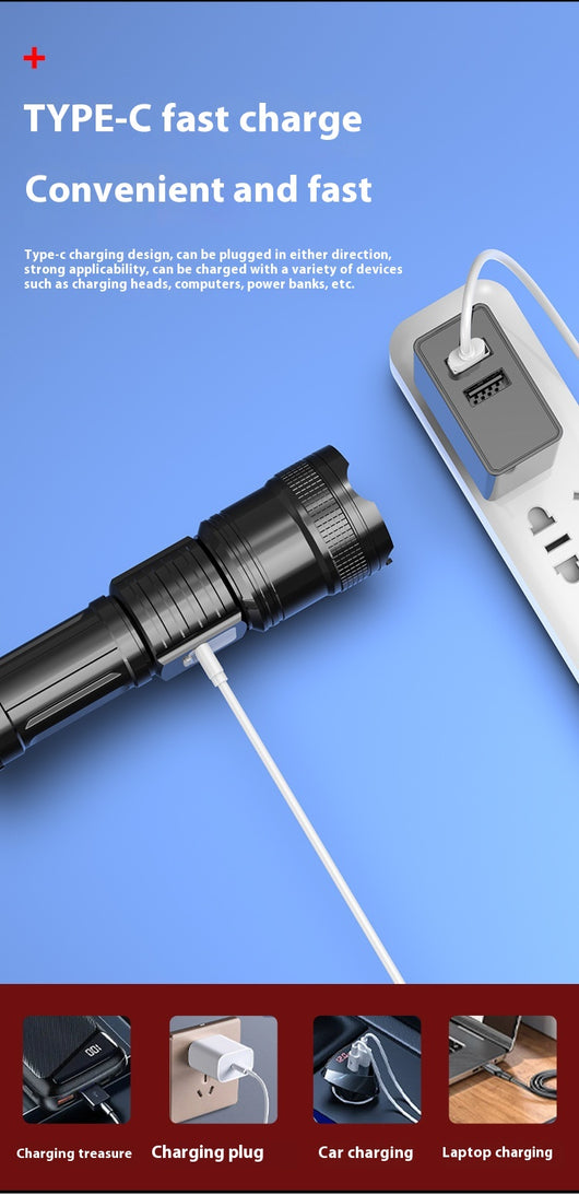 Linterna LED Zoom de Alto Rendimiento con Pantalla Digital - Image 12