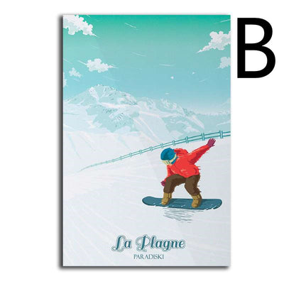 Póster Lienzo Estación de Esquí de los Alpes Franceses - Image 24