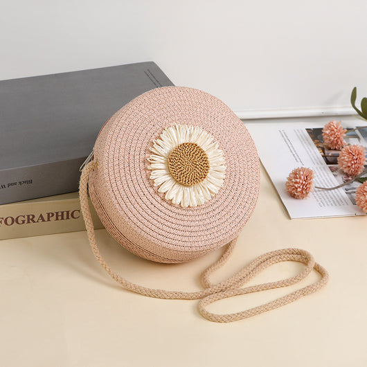 Bolsa Crossbody de Rafia Tejida Estilo Pastoral para Móvil - Image 12