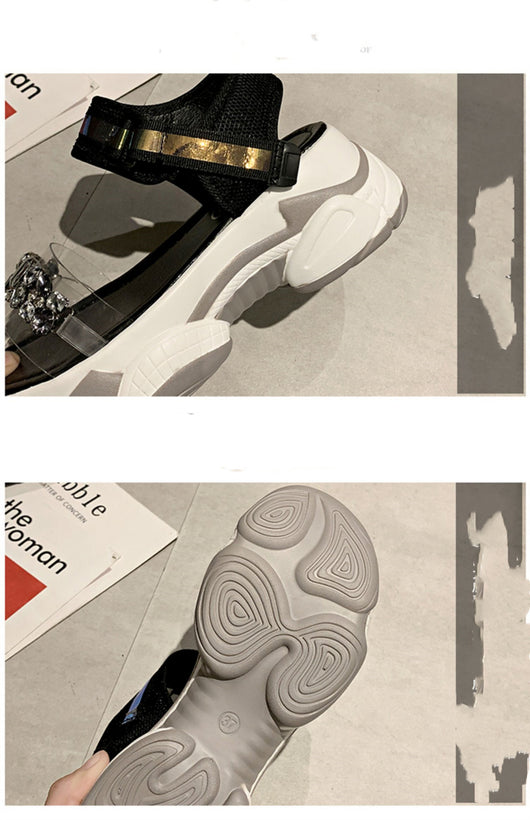 Sandalias Deportivas Mujer con Patrón Láser - Diseño Tendencia Net Red - Image 3
