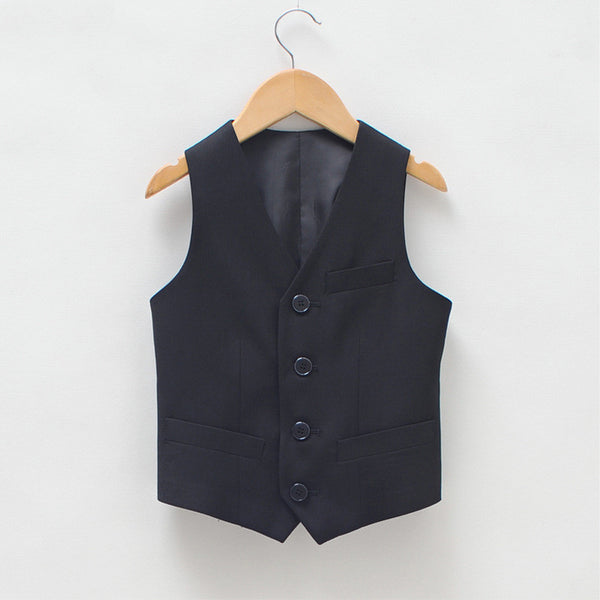 Chaleco Negro Infantil para Niños - Traje de Presentación y Eventos