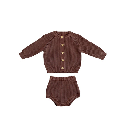 Conjunto de Abrigo Cardigan Dos Piezas en Algodón para Bebé - Image 6