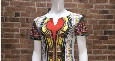 Vestido Étnico Estampado de Poliéster para Mujer - Image 3