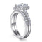 Anillo de Plata Esterlina con Zirconia Cúbica Gota - Simulante de Diamante