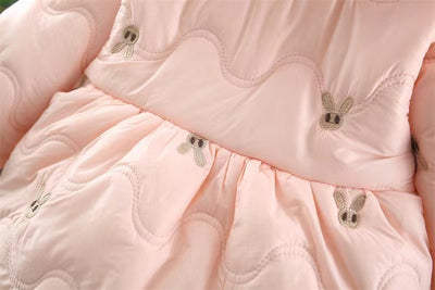 Abrigo Acolchado de Algodón Grueso para Niñas - Chaqueta de Invierno Estilo Occidental - Image 10