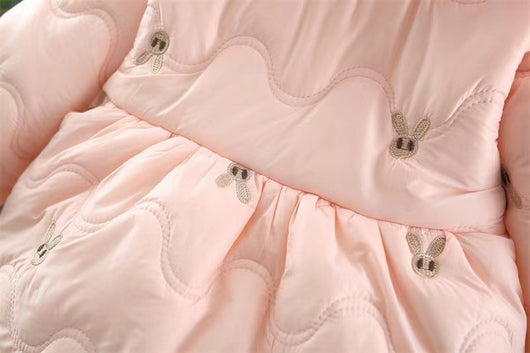Abrigo Acolchado de Algodón Grueso para Niñas - Chaqueta de Invierno Estilo Occidental - Image 10