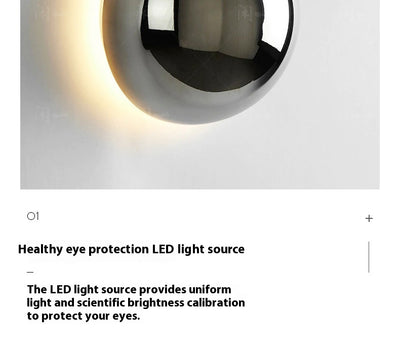 Lámpara Solar de Pared Estilo Nórdico Eclipse para Dormitorio - Image 30