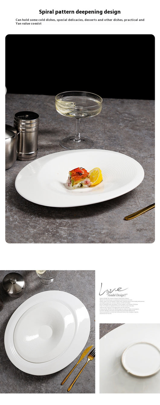 Plato Ovalado de Porcelana Francesa Elegante - Image 8