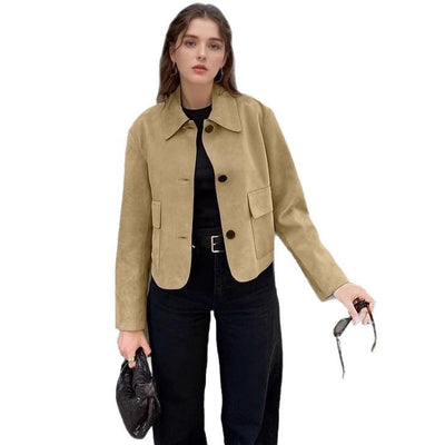 Chaqueta Cortavientos de Gamuza para Mujer - Estilo Moderno y Funcional - Image 5