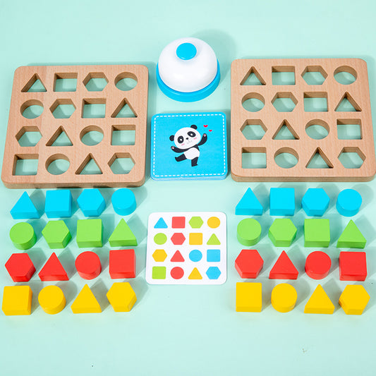 Juego de Batalla con Bloques de Formas Geométricas