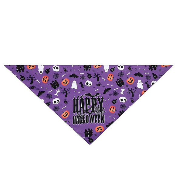 Pañuelo Triangular Absorbente para Mascotas - Diseño Halloween