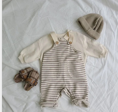 Overol Infantil Rayas Coreano Unisex - Casual y Cómodo - Image 8