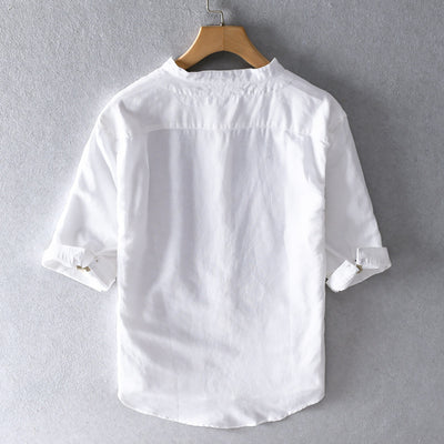 Camisa Suelta de Solapa Ancha para Hombre - Comodidad Estival - Image 4