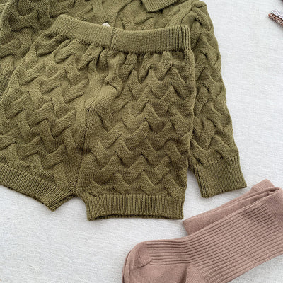 Conjunto de Cardigan y Jumper Unisex Estilo Europeo para Bebé - Image 16