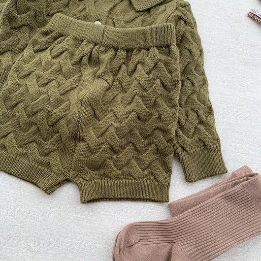 Conjunto de Cardigan y Jumper Unisex Estilo Europeo para Bebé - Image 16