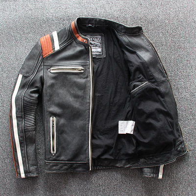 Chaqueta de Cuero para Motociclista - Estilo y Protección - Image 2