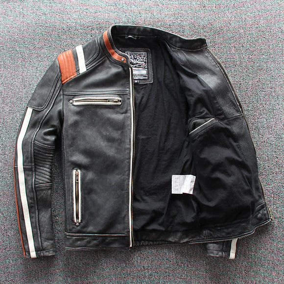 Chaqueta de Cuero para Motociclista - Estilo y Protección