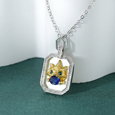 Collar Tótem Bestia de Año Nuevo - Plata 925 con Zafiro - Image 3