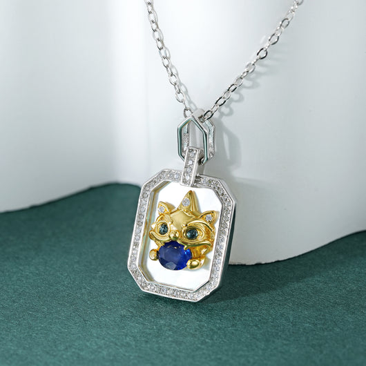 Collar Tótem Bestia de Año Nuevo - Plata 925 con Zafiro - Image 3