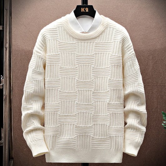 Suéter Básico Manga Larga Cuello Redondo para Hombre - Image 3