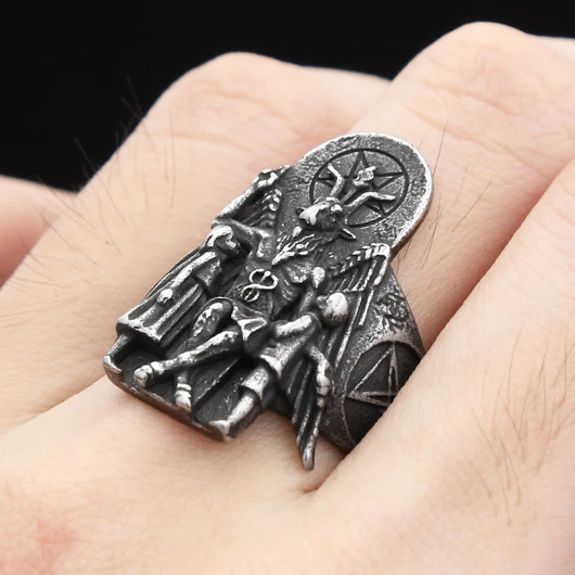 Anillo de Acero Inoxidable Estilo Punk para Hombre Steel Warrior - Image 8
