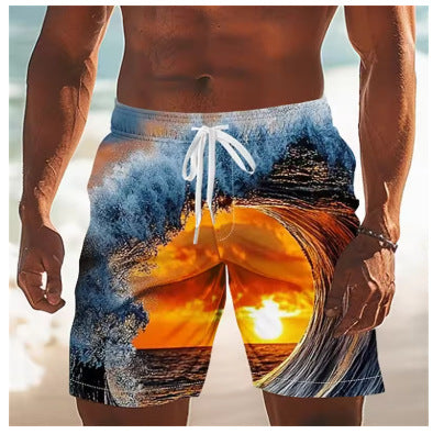 Shorts de Baño Casuales con Estampado Oceánico para Hombre - Image 13