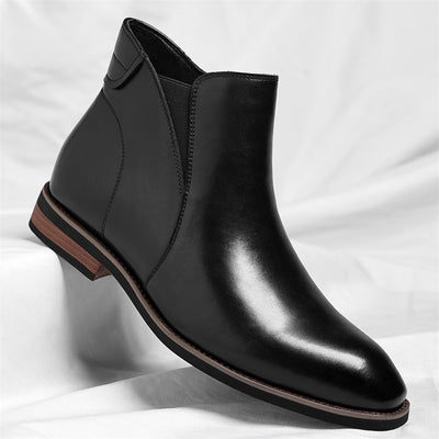 Botas Altas Retro de Cuero para Hombre - Estilo Formal Clásico - Image 4