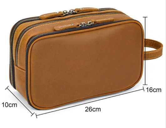 Bolsa de Viaje para Cosméticos de Cuero con Gran Capacidad - Image 11