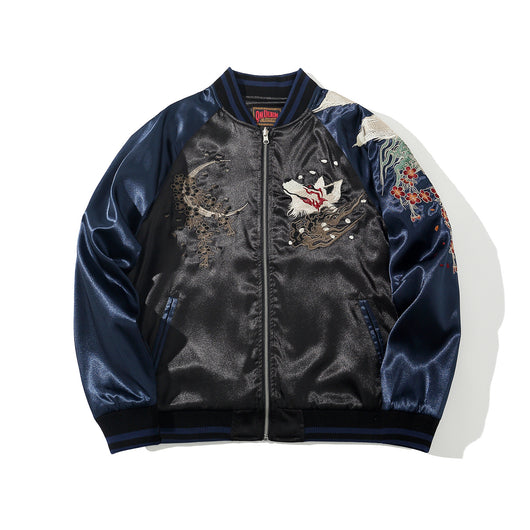 Chaqueta Suelta Estilo Chino con Bordados en Poliéster para Hombre - Image 4
