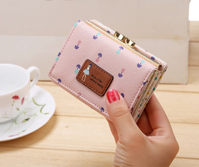 Billetera Trifold Compacta de Cuero PU para Mujer con Monedero - Image 5