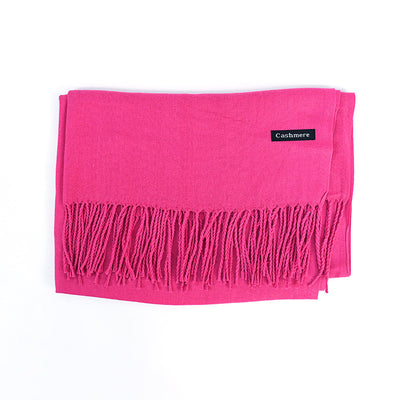 Bufanda Ligera de Color Liso con Flecos Elegantes - Image 16