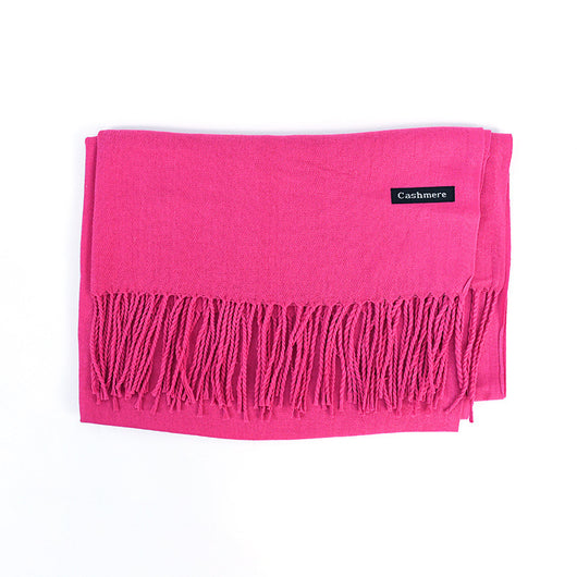 Bufanda Ligera de Color Liso con Flecos Elegantes - Image 16