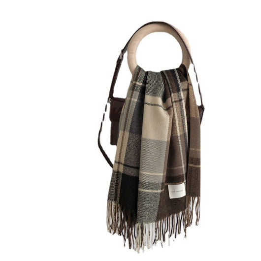 Bufanda Térmica Vintage Gruesa para Mujer Invierno Británico - Image 2