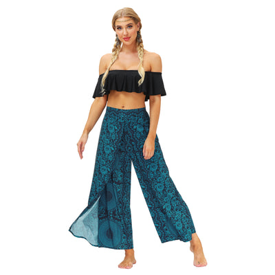 Pantalones Rectos Estampados para Mujer - Frescos y Cómodos con Abertura Lateral - Image 8