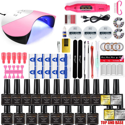 Kit Completo de Diseño de Uñas con Lámpara UV y Máquina Pulidor - Image 6